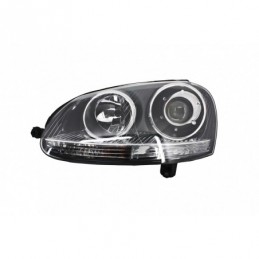 Xenon Look Headlights RHD suitable for VW Golf 5 V Mk5 (2003-2007) Jetta (2005-2010) GTI R32 Chrome Edition, Eclairage Volkswage