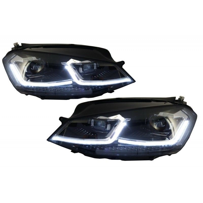 LED Headlights suitable for VW Golf 7 VII (2012-2017) RHD Facelift G7.5 R Line Look Sequential Dynamic Turning Lights, Eclairage