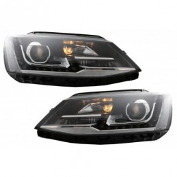 LED DRL Headlights suitable for VW Jetta Mk6 VI (2011-2017) Bi-Xenon GTI OE Design, Eclairage Volkswagen