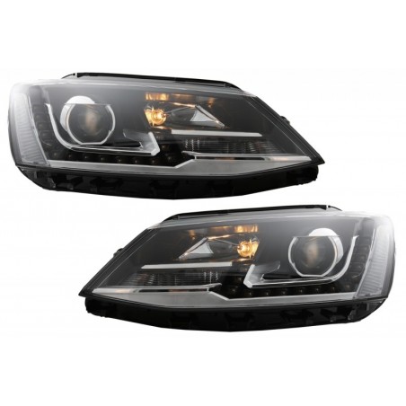 LED DRL Headlights suitable for VW Jetta Mk6 VI (2011-2017) Bi-Xenon GTI OE Design, Eclairage Volkswagen