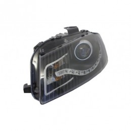 Headlights DAYLIGHT suitable for AUDI A3 8P (05.2003-03.2008 ) DRL Optic Black, Eclairage Audi