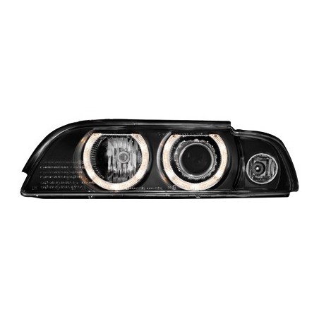 Headlights LED Angel Eyes suitable for BMW 5 Series E39 (1995-2003) Xenon Look, Eclairage Bmw
