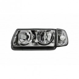 Headlights suitable for VW Polo 6N (1995-1998) without halo rims Chrome, Eclairage Volkswagen