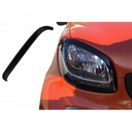 Headlights Covers Eyebrows Trim suitable for SMART ForTwo C453 A453 (2014-Up), Eclairage Smart