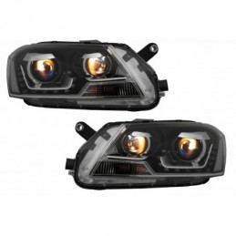 Headlights LED DRL suitable for VW Passat 3C B7 (11/2010-10/2014) Black, Eclairage Volkswagen