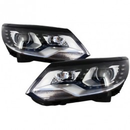 Headlights LED DRL suitable for VW Tiguan MK I Facelift (2012-2015) OEM Xenon Design, Eclairage Volkswagen