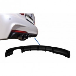 Rear Bumper Spoiler Valance Diffuser suitable for BMW 3 Series F30 F31 (2011-up) M-Performance Design Left Outlet, Serie 3 F30/ 