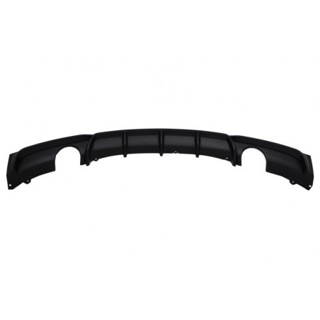 Rear Bumper Spoiler Valance Diffuser Double Outlet Single Exhaust suitable for BMW 3 Series F30 F31 M Performance Design, Serie 