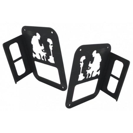 Tail Lamp Lighting Guard Cover Trim suitable for JEEP JK (2007-2017) Army Soldier Design, Eclairage Jeep