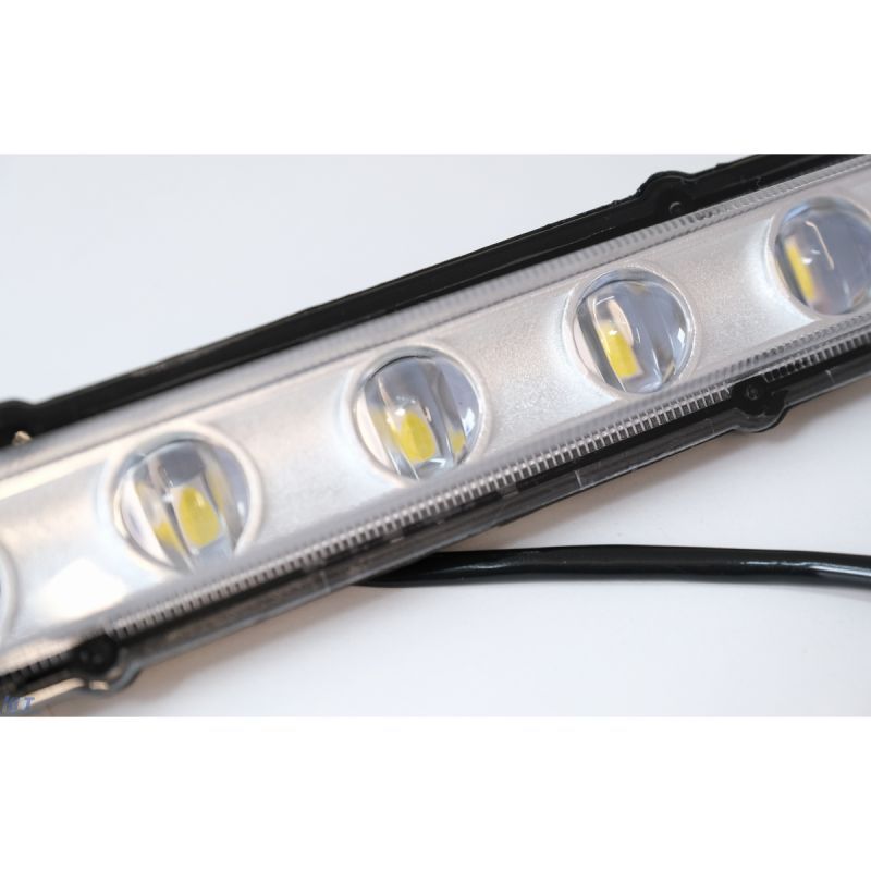 Headlights Covers with LED DRL Daytime Running Lights suitable for Mercedes G-Class W463 (1989-up) G65 Design Chrome, Eclairage 