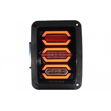 Taillights Full LED suitable for JEEP Wrangler JK (2007-2017) Smoke, Eclairage Jeep