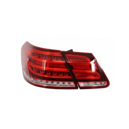 LED Light Bar Taillights suitable for MERCEDES E-Class W212 (2009-2013) Conversion Facelift Design Red Clear, Eclairage Mercedes