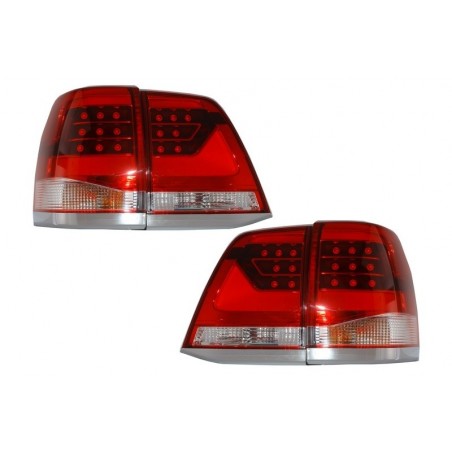 Taillights Led suitable for TOYOTA Land Cruiser FJ200 J200 (2007-2015) Red Clear Light Bar Design, Land Cruiser