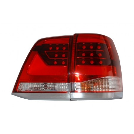 Taillights Led suitable for TOYOTA Land Cruiser FJ200 J200 (2007-2015) Red Clear Light Bar Design, Land Cruiser
