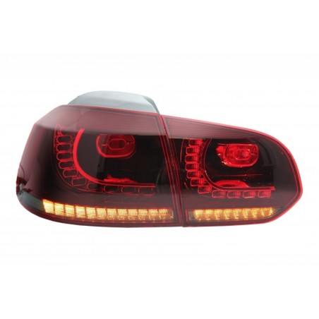 Feux arriere Full LED VW Golf 6 VI (2008-2013) R20 Design Red Cherry with Sequential Dynamic Turning Lights (LHD and RHD), Eclai