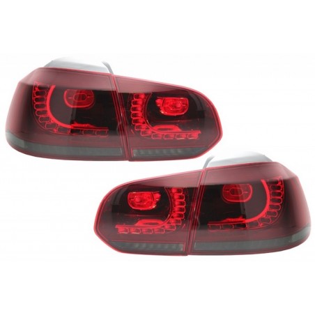 Feux arriere Full LED VW Golf 6 VI (2008-2013) R20 Design Red Cherry with Sequential Dynamic Turning Lights (LHD and RHD), Eclai