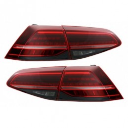 LED Feux arriere VW Golf 7 & 7.5 VII (2012-2019) Facelift Retrofit G7.5 Look Dynamic Sequential Turning Lights Dark Cherry Red, 