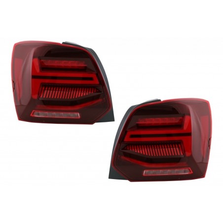 Taillights Full LED suitable for VW Polo 6R 6C 61 (2011-2017) Sequential Dynamic Turning Lights Vento Look, Eclairage Volkswagen