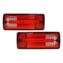 LED Taillights suitable for Mercedes G-class W463 (1989-2015) Red Clear, TLMBW463RC, KITT Neotuning.com