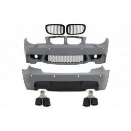 Body Kit suitable for BMW 1 Series E81 E87 Hatchback (2004-2011) M Sport Design with Exhaust Muffler Tips Carbon Fiber, Nouveaux