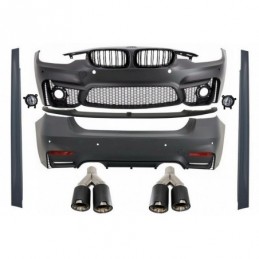 Complete Body Kit suitable for BMW F30 (2011-2019) EVO II M3 M-Power CS Design with Dual Twin Exhaust Muffler Tips Carbon, Nouve