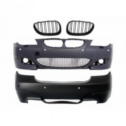 Body Kit Front and Rear Bumper suitable for BMW 5 Series E60 (2007-2010) with Central Kidney Grilles LCI M5 Design with PDC 18mm
