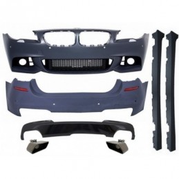 Complete Body Kit suitable for BMW F10 5 Series (2014-up) Facelift LCI M-Technik 550i Design Brilliant All Black Edition, Nouvea