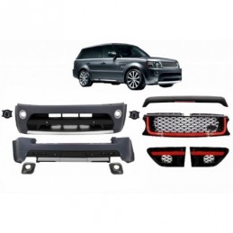 Body Kit suitable for Land Range Rover Sport L320 Facelift (2009-2013) Autobiography Design Black / Red Grille Edition, Nouveaux