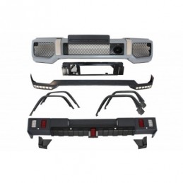 Body Kit suitable for Mercedes G-Class W463 (1989-2013) G63 G65 Design with Fender Flares Wheel Arches and LED DRL Spoiler, Nouv