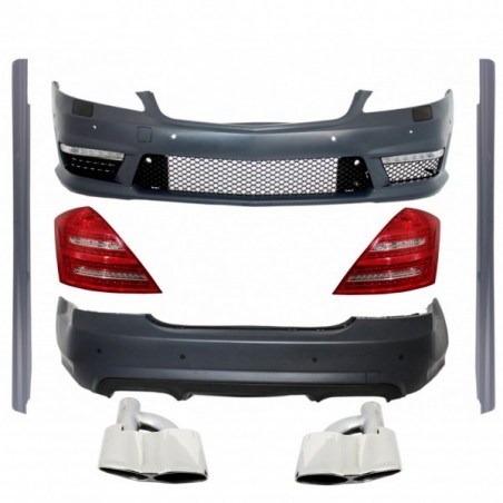 Complete Body Kit for Mercedes-Benz S-Class W221 Exhaust Muffler Tips LED Taillights 2005-2011 (LWB) A-Design, Nouveaux produits