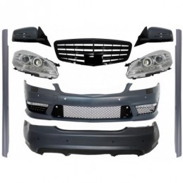 Complete Body Kit with Front Grille Mirror Assembly and LED Headlights suitable for Mercedes S-Class W221 05-09 LWB, Nouveaux pr
