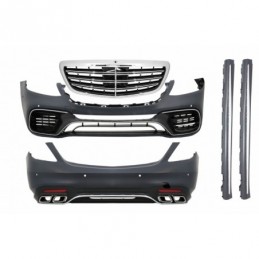 Complete Body Kit suitable for Mercedes S-Class W222 Facelift (2013-06.2017) S63 Design With Central Grille Chrome, Nouveaux pro