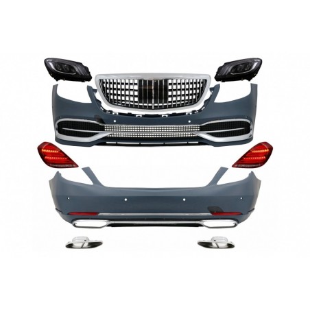 Convesion Body Kit suitable for Mercedes S-Class W222 Facelift (2013-2017) with Headlights and Taillights Full LED, Nouveaux pro