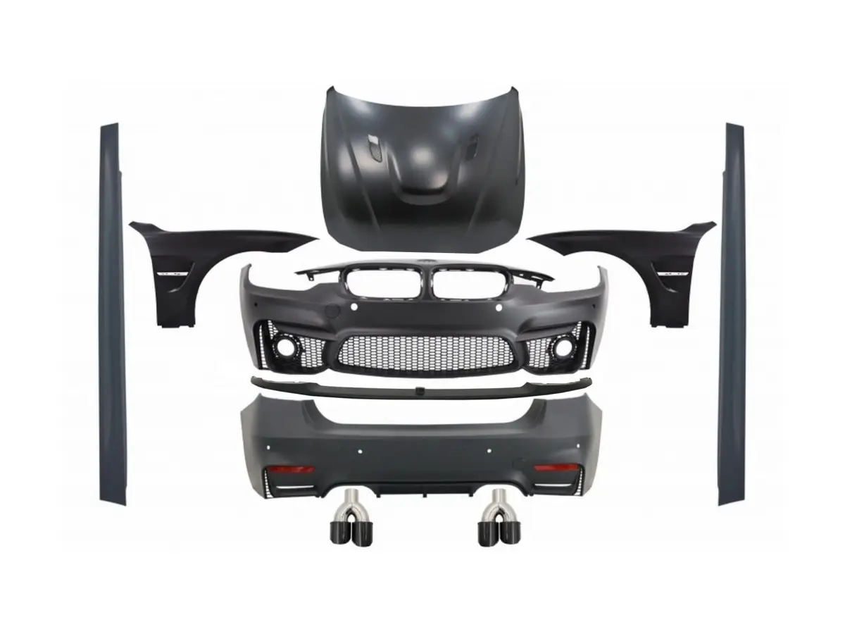 Body Kit suitable for BMW X5 E70 (2007-2013) with Dual Twin Exhaust Muffler  Tips Carbon Fiber Matte X5M M Design 