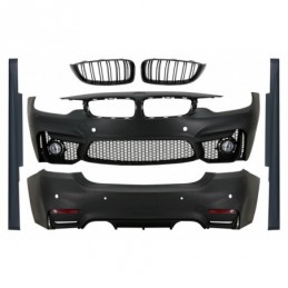 Complete Body Kit suitable for BMW 4 Series F32 Coupe F33 Cabrio (2013-03.2019) M4 Design with Grilles and Fog Lights, Nouveaux 