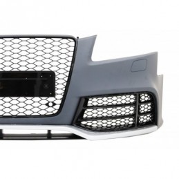 Front Bumper suitable for AUDI A5 8T Pre Facelift (2008-2011) with Bumper Add-On Spoiler Lip RS5 Design Real Carbon, Nouveaux pr