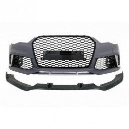 Complete Front Bumper with Add-On Spoiler Lip suitable for AUDI A6 C7 4G (2011-2015) RS6 Design, Nouveaux produits kitt