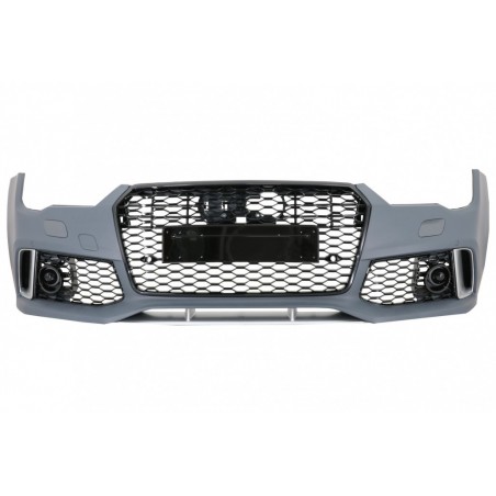 Front Bumper with Grille suitable for Audi A7 4G Facelift (2015-2018) and Rear Bumper Valance Diffuser & Exhaust Tips RS7 Design