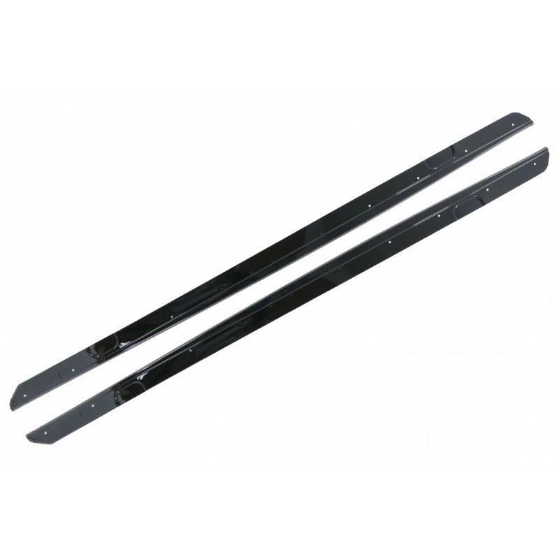 Side Skirts Add-on Lip Extensions suitable for BMW 2 Series F22 F23 Coupe/Convertible (2014-Up) M-Performance Look Piano Black, 