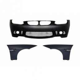 Front Bumper with Front Fenders suitable for BMW 3 Series E92 Coupe E93 Cabrio (2006-2009) M3 Look Without PDC and Projectors, N