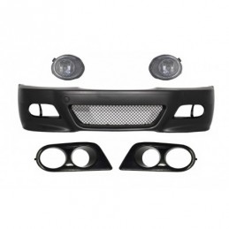 Front Bumper with Fog Lights and Air Duct Covers suitable for BMW 3 Series Coupe Cabrio Sedan Estate E46 (1998-2004) M3 Design, 