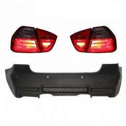 Rear Bumper M3 Design with PDC LED Taillights Red/Smoke suitable for BMW 3 Series E90 2005-2008, Nouveaux produits kitt