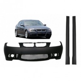 Front bumper suitable for BMW 3 series E90 Sedan E91 Touring (2004-2008) with Side Skirts Non LCI M3 Design without Fog Lamps, N