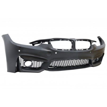 Front Bumper with Side Skirts suitable for BMW 3 Series F30 F31 Non LCI & LCI (2011-2018) M3 Sport EVO Design for Fog Lights, No