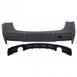 Rear Bumper suitable for BMW F31 3 Series Touring Non LCI & LCI (2011-2018) M-Performance Design Double Outlet Single Exahust, N