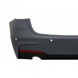 Rear Bumper M-Technik Design Diffuser Piano Black Valance Spoiler Left Double Outlet suitable for BMW 3 Series F31 2011+, Nouvea