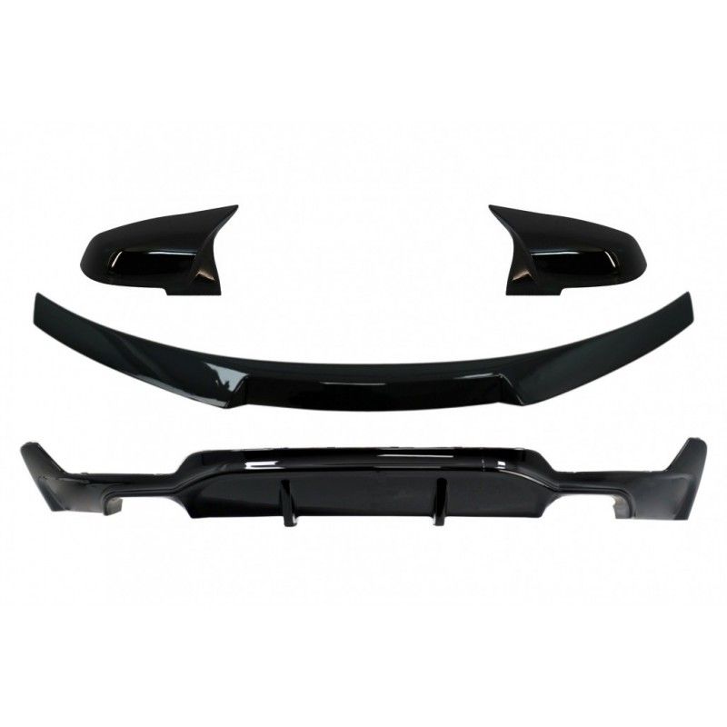 Rear Diffuser with Trunk Spoiler and Mirror Covers suitable for BMW 4 Series F32 Coupe (2013-) M Performance Design, Nouveaux pr