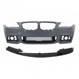 Front Bumper with Spoiler Lip suitable for BMW 5 Series F10 F11 LCI (2015-2017) M-Performance Sport Design Without Fog Lamps, No
