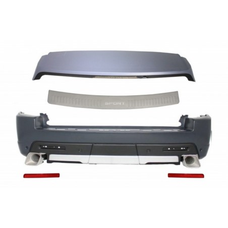 Rear Bumper with Foot Plate and Roof Spoiler suitable for Land Rover Range Rover Sport (2005-2009) L320 Autobiography Design, No