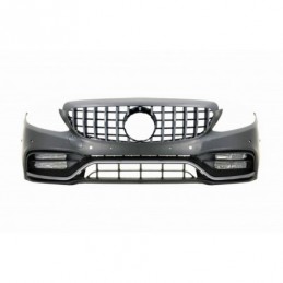 Front Bumper with Grille Chrome without 360 Camera suitable for Mercedes C-Class W205 S205 C205 A205 (2014-2018) GT-R Design, No